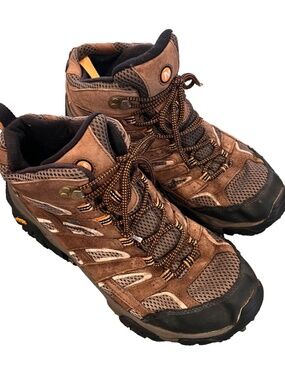 Merrell Moab Ventilator Mid Earth Brown Waterproof Hiking Boots MENS SZ 12